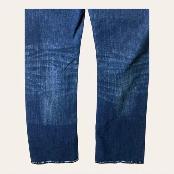 0499W. SILVER DENIM FLUID JEANS SIZE 30 DARK WASH BOOTCUT MIDโ SLIM SUKI STYLE - Picture 10 of 10
